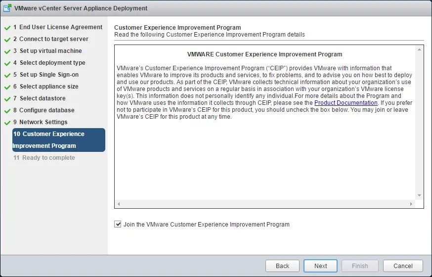 VMware Customer Experience Improvement Program