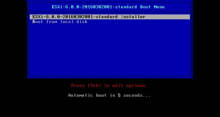 ESXi standard installer
