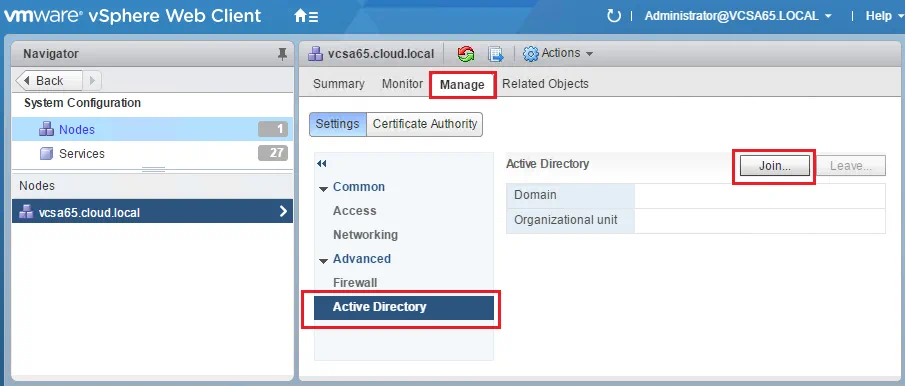 VMware vSphere: Active Directory Integration