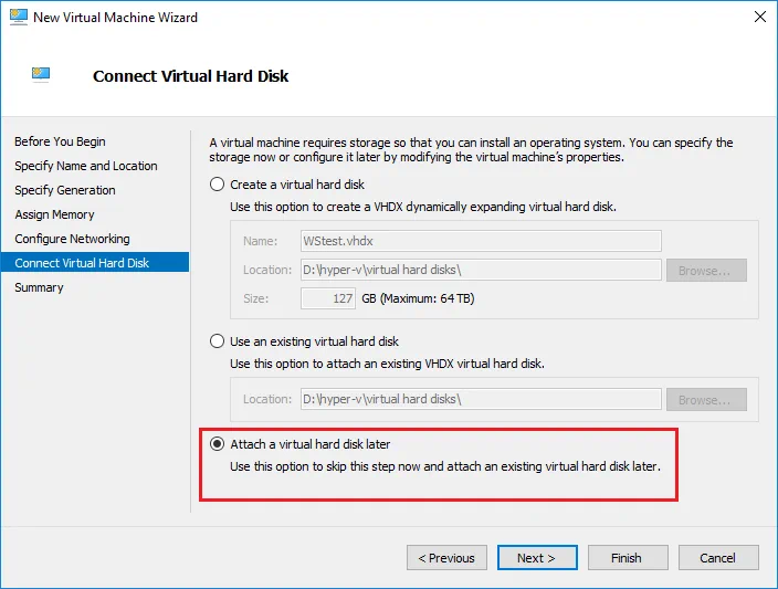 How to Create a Fixed-Size Hard Disk for a Hyper-V VM