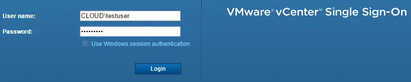 VMware vCenter Single Sign-On