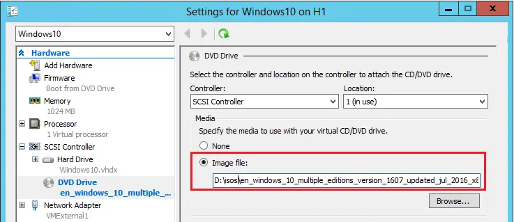 How to Copy an ISO file to Hyper-V Host