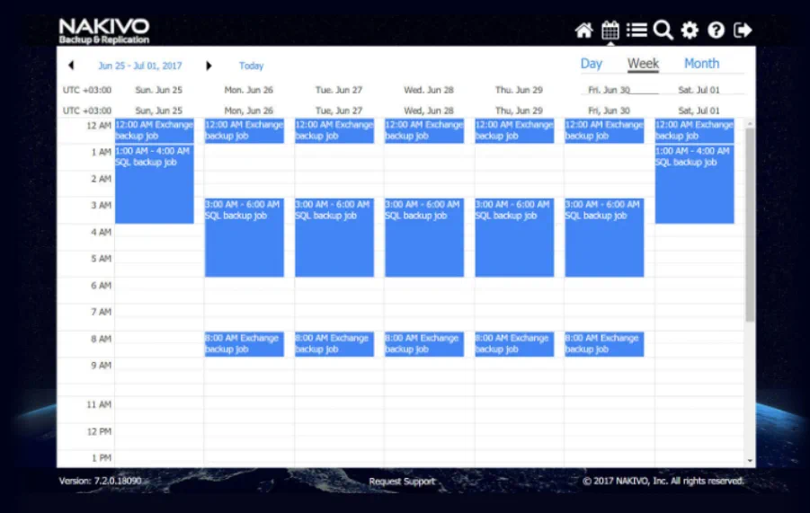 Advanced Backup Job Scheduling with Calendar Dashboard