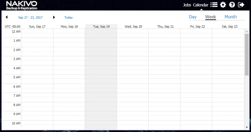 The new Calendar interface with NAKIVO Backup & Replication 7.2 makes jobs easily configurable