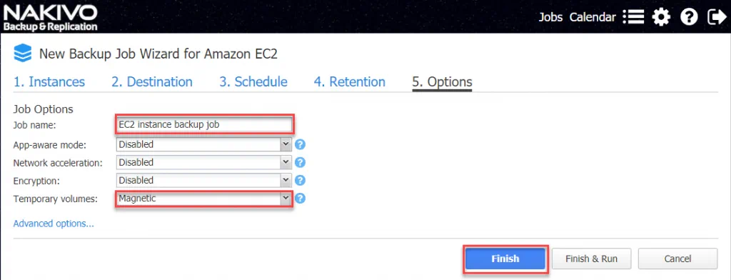 Amazon EC2 Backup with NAKIVO Backup & Replication