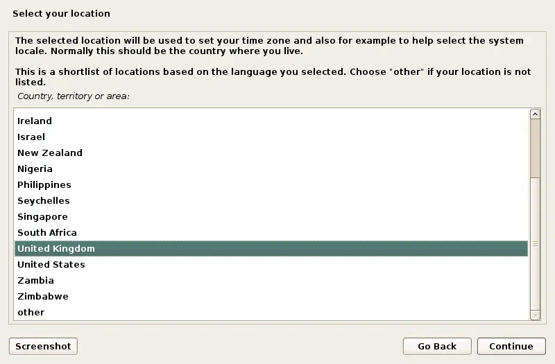 How to Install Kali Linux on VMware: Selecting a location