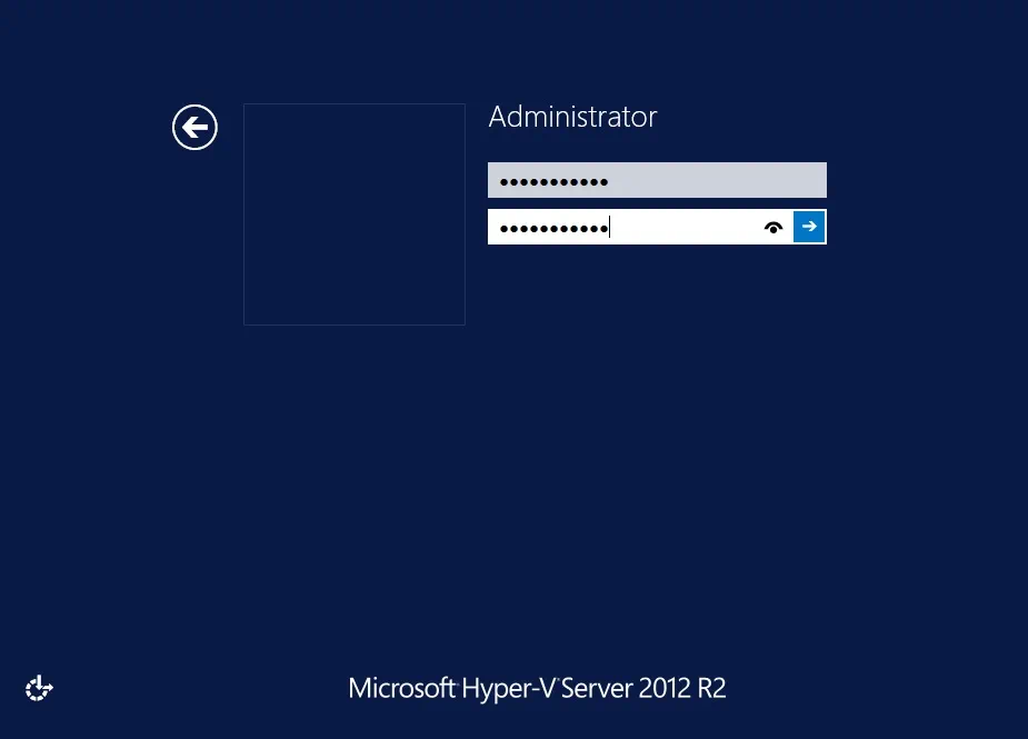 Changing the Password in Hyper-V Core Installation