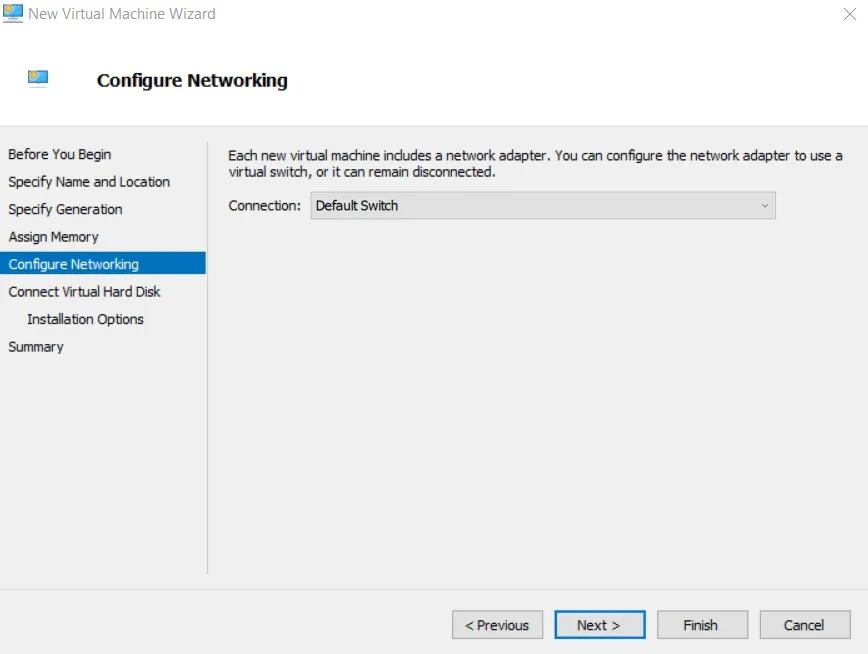 Configure Networking (Hyper-V Differencing Disks)