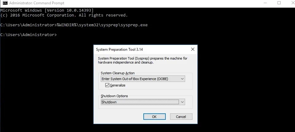 Sysprep Tool (Hyper-V Differencing Disks)