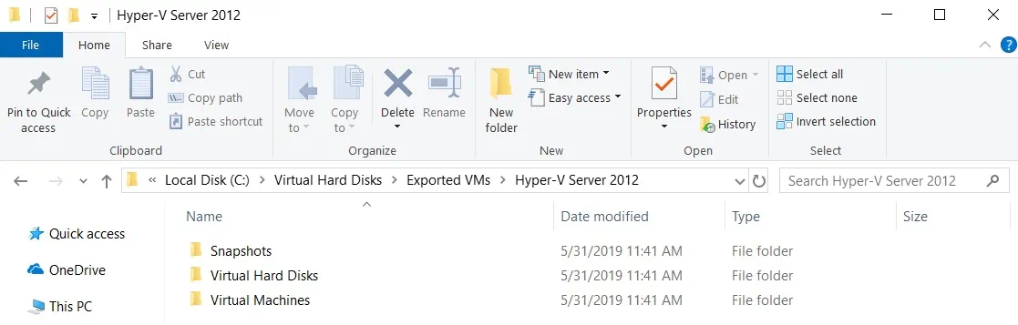 Exported VM (How to Export Hyper-V VMs)