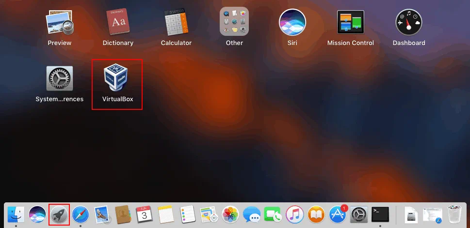 How to update VirtualBox on Mac – launching VirtualBox after installing the update