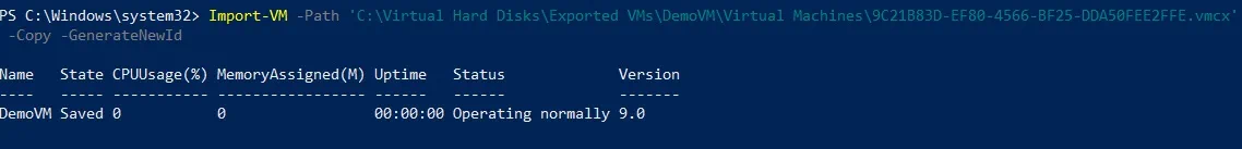 Import as a Copy (How to Import Hyper-V VMs)