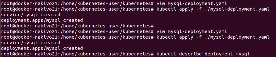 Installing Kubernetes on Ubuntu – Creating the MySQL deployment