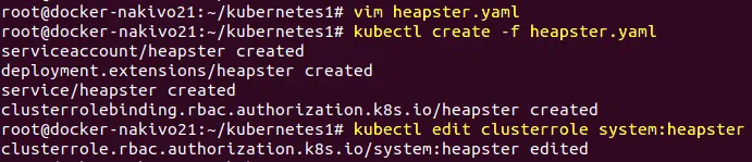 Installing Kubernetes on Ubuntu – deploying Heapster