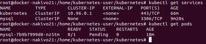 Installing Kubernetes on Ubuntu – getting the list of services and pods