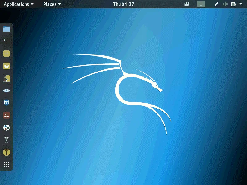 Kali Linux on VirtualBox – Gnome desktop of Kali Linux