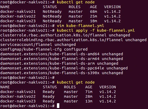 Kubectl get node – the NotReady status of master nodes has been fixed
