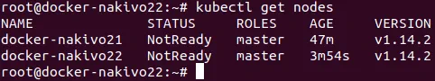 Kubectl get nodes – the second master node is added to the Kubernetes cluster running on Ubuntu machines.