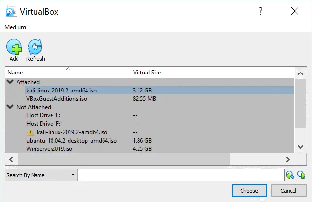 VirtualBox no bootable medium found – selecting a bootable ISO disk image