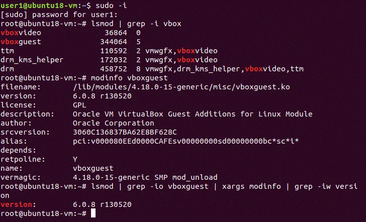 How to install Ubuntu on VirtualBox – checking the version of VirtualBox Guest Additions installed on the Ubuntu VM