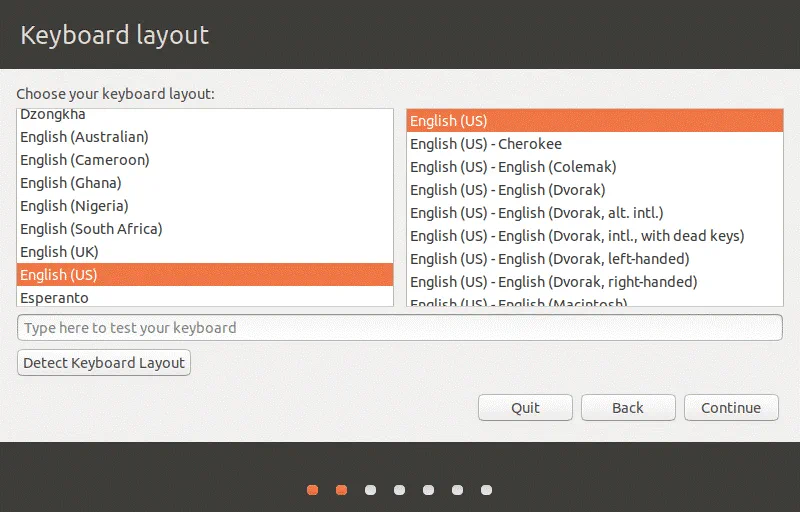 How to install Ubuntu on VirtualBox – selecting the language during Ubuntu installation