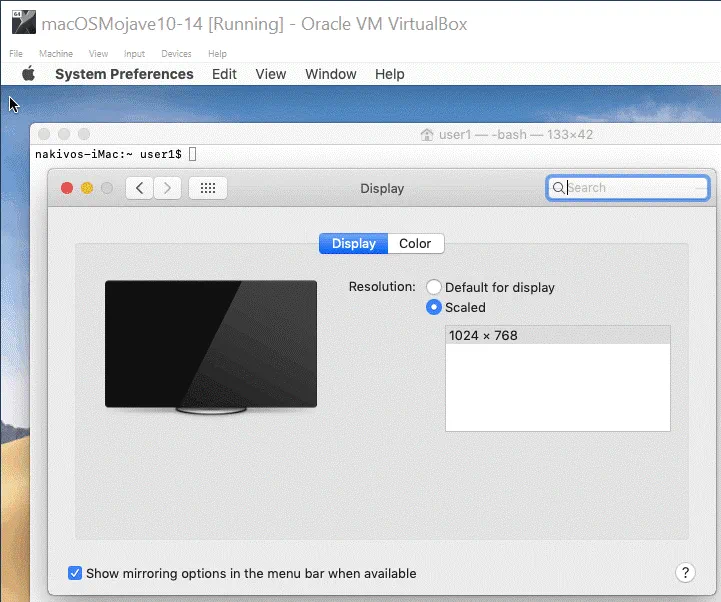 How to make VirtualBox full screen for macOS guests