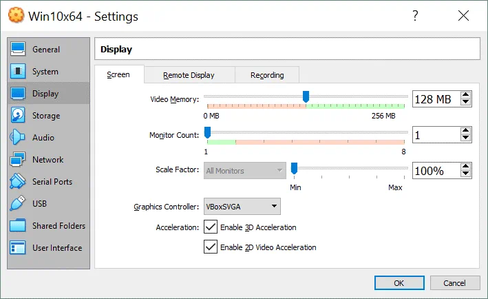 How to make VirtualBox full screen – configuring VM display options