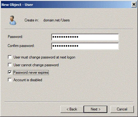 Setting a password for a new domain user which has been created for logging in ESXi and changing the root password