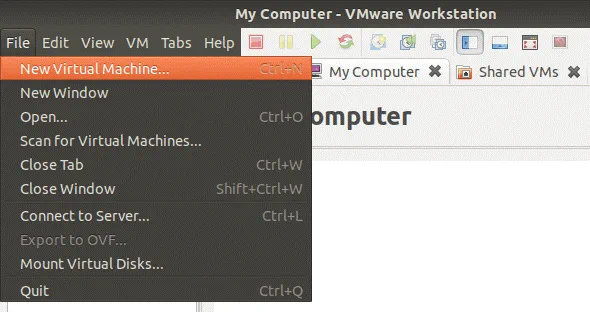 Creating a new VM in VMware Workstation while converting a physical Linux server to an ESXi VM