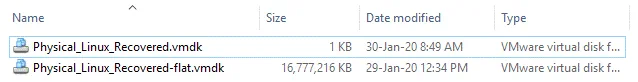 The renamed virtual disk files