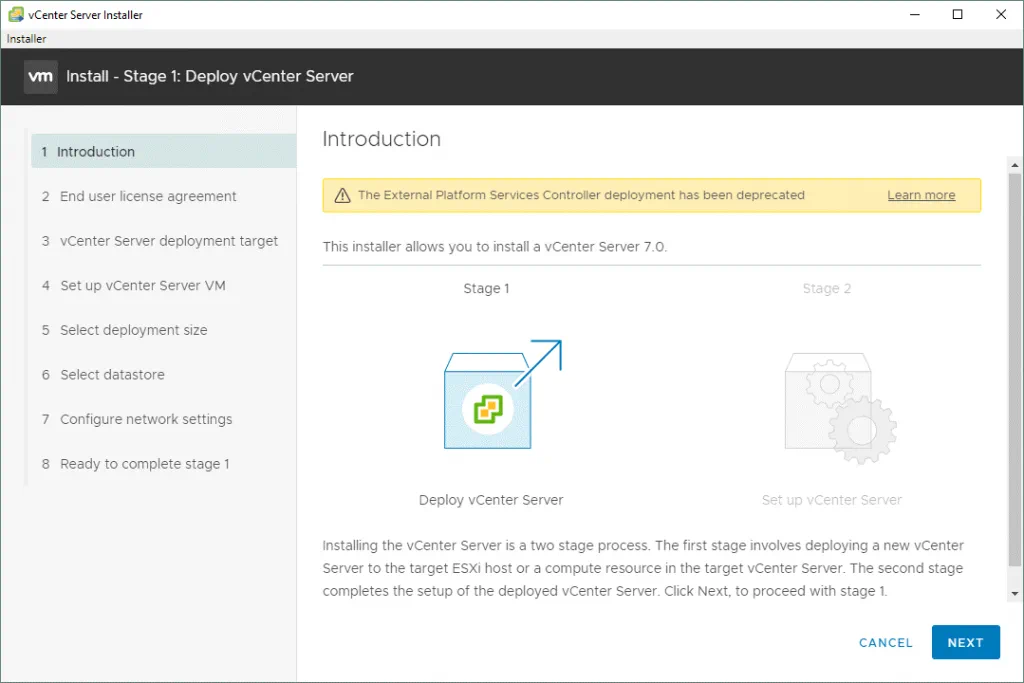 VMware-vSphere-installation-and-setup-7_the-first-stage-of-installing-vCenter-7