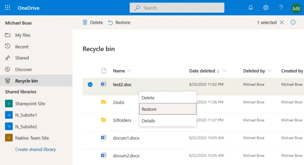 How-to-recover-deleted-files-from-OneDrive-by-using-the-Recycle-Bin-online