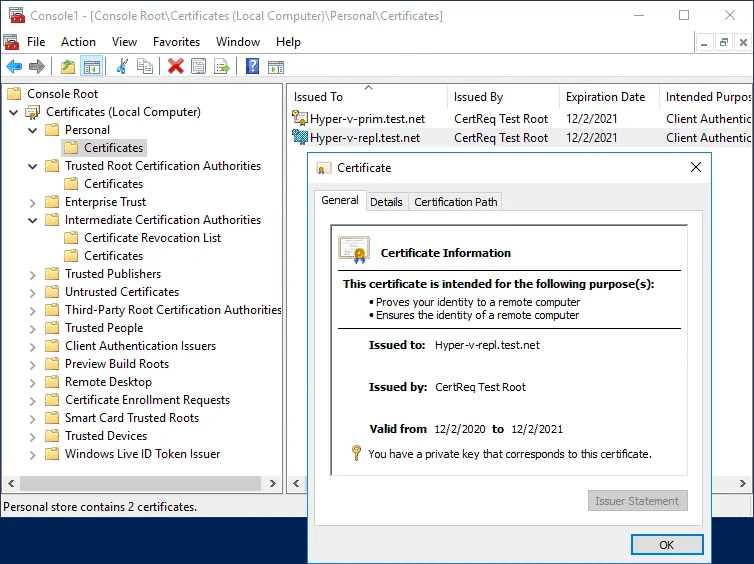 Los certificados son válidos (cómo comprobar la fecha de caducidad de los certificados SSL en Windows)