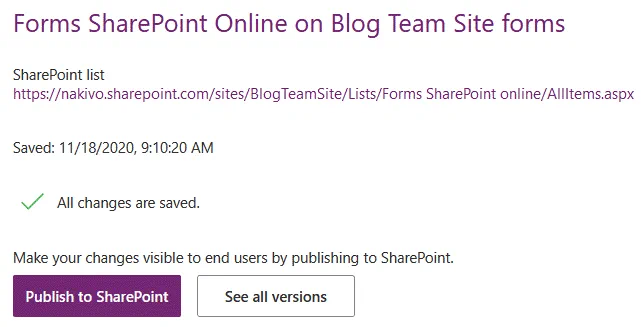 Publishing SharePoint custom forms