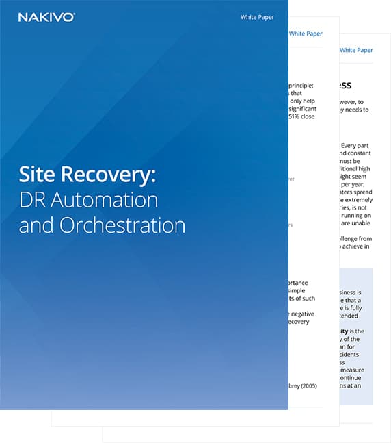 Site Recovery: DR Automation and Orchestration