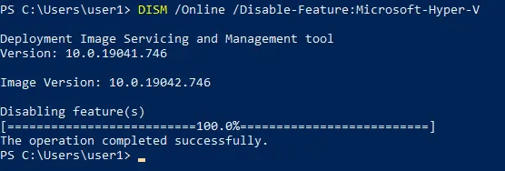 How to uninstall Hyper-V in Windows 10 by using PowerShell and DISM