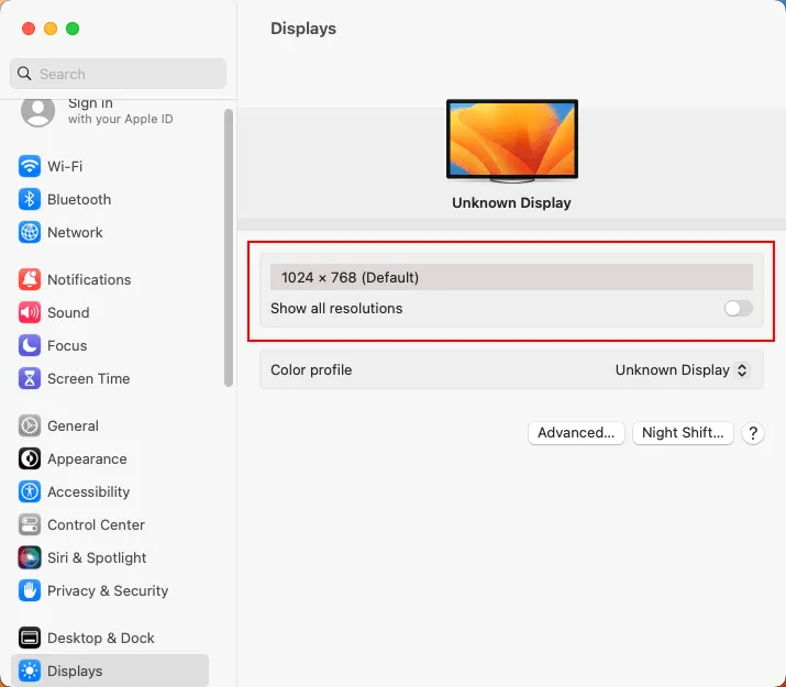 How to change resolution in macOS on VMware VMs