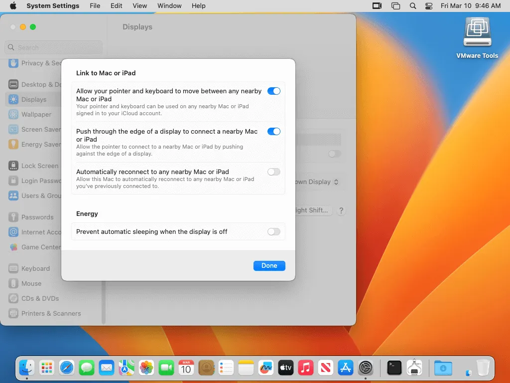 How to turn off the sleep mode in macOS