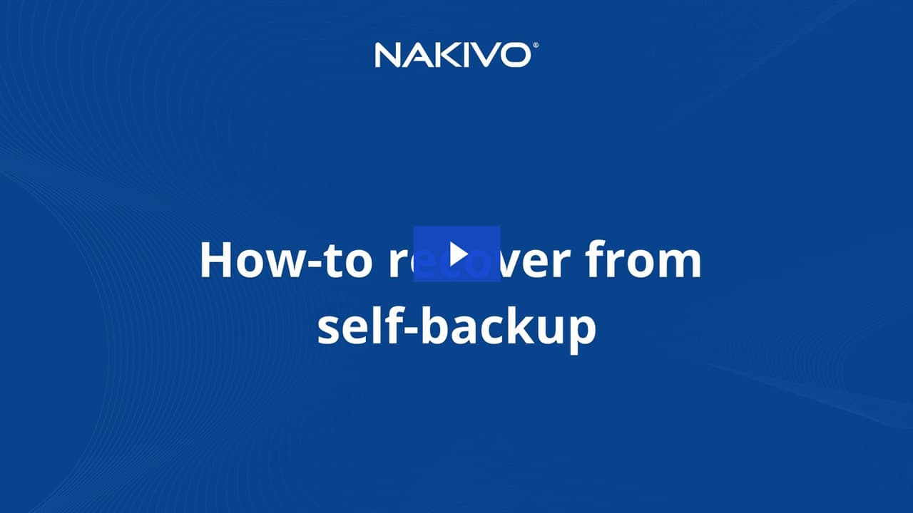 how to rwcover from self backup video preview