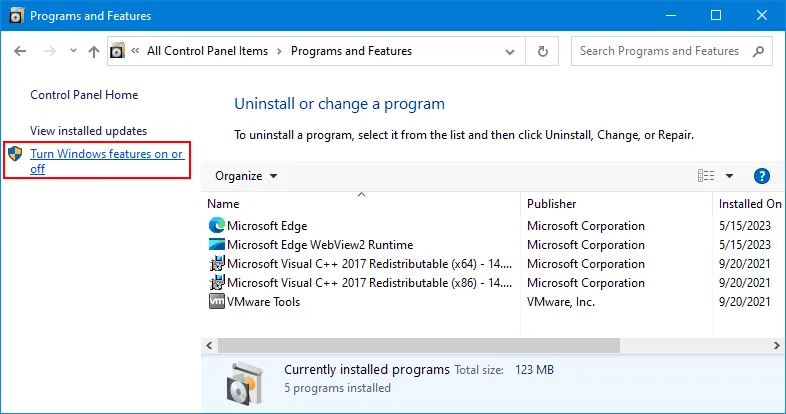Cómo habilitar SMB 1 en Windows 10 como función de Windows