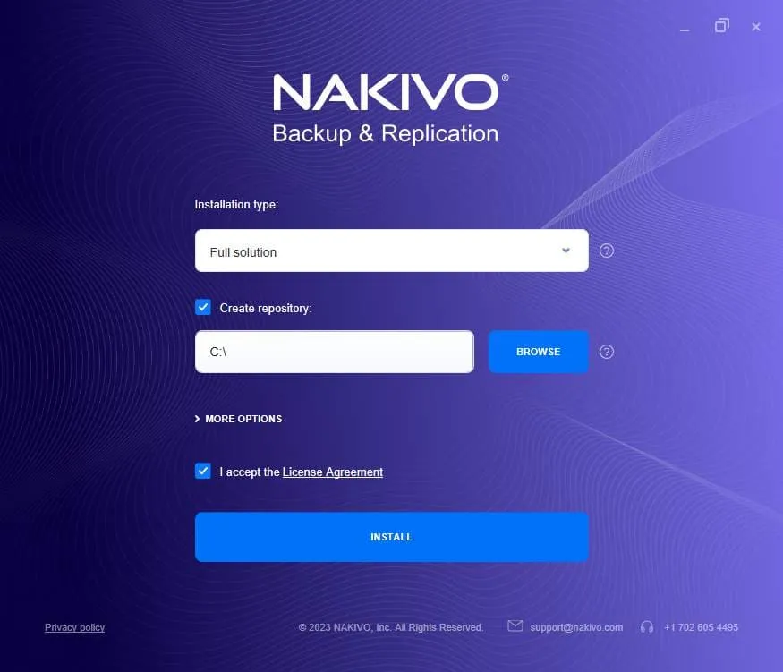 How to install the NAKIVO Director in Windows