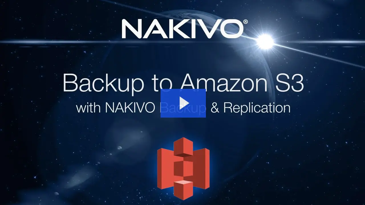 Backup to Amazon S3 with NAKIVO Backup and Replication